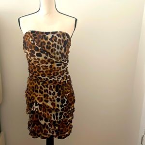 Fully lined animal printed dress